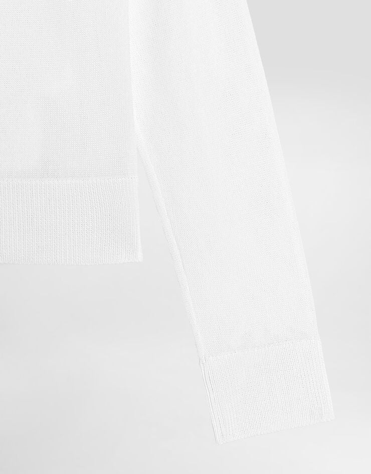 Dolce & Gabbana Satin viscose cardigan White L5KWMDJAIRU