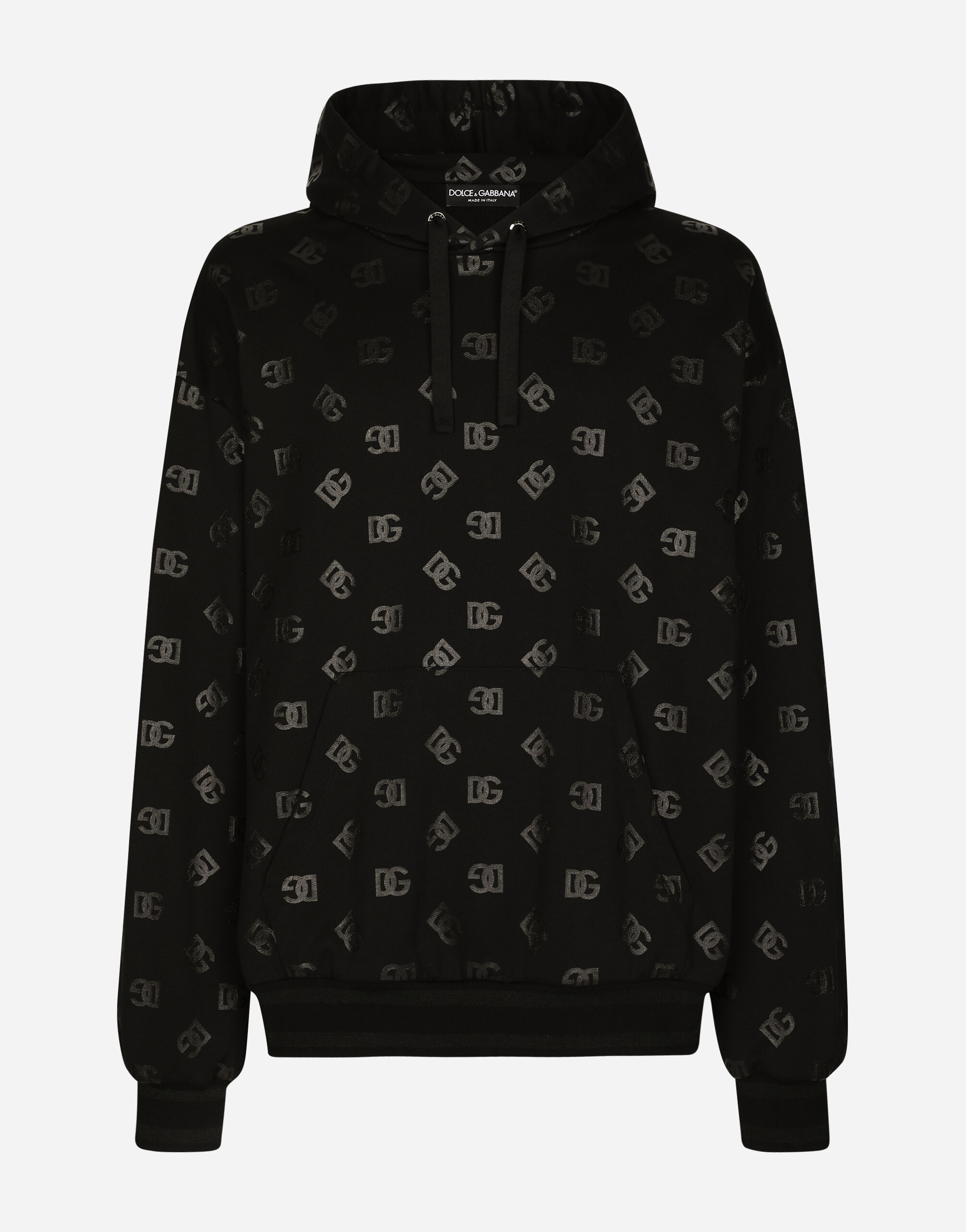 Dolce & Gabbana Jersey hoodie with DG print Print G9AYATII7B4