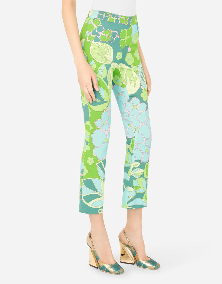 Dolce & Gabbana 60s-print charmeuse leggings Multicolor FTAG7TFSA2V