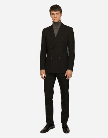 Dolce & Gabbana Costume croisé Martini en laine stretch Noir GK7SMTGF874