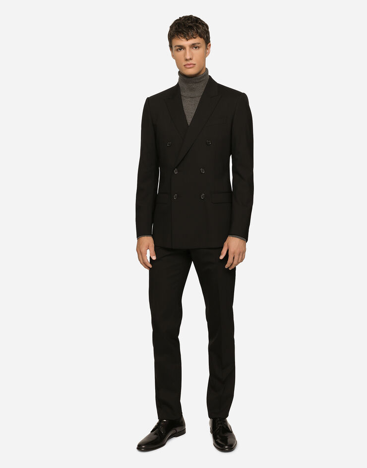 Dolce & Gabbana Double-breasted stretch wool Martini-fit suit Black GK7SMTGF874