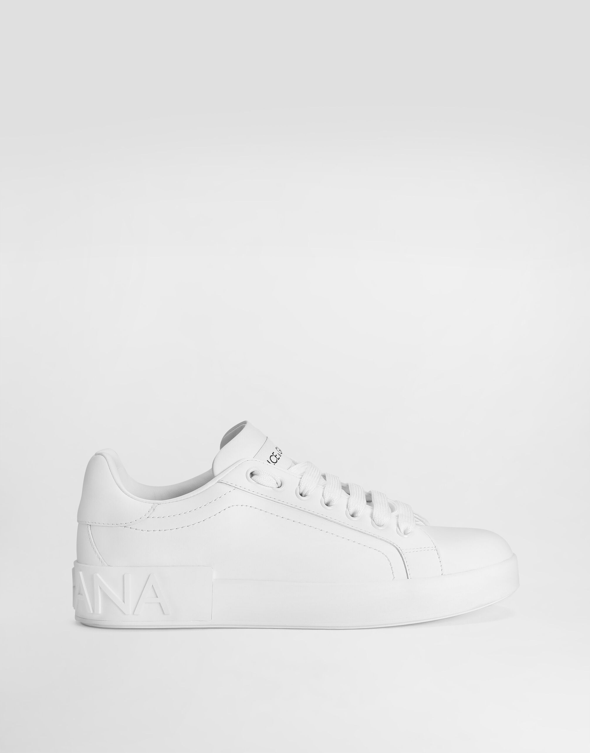 Calfskin Portofino sneakers in White for Women | Dolce&Gabbana® US