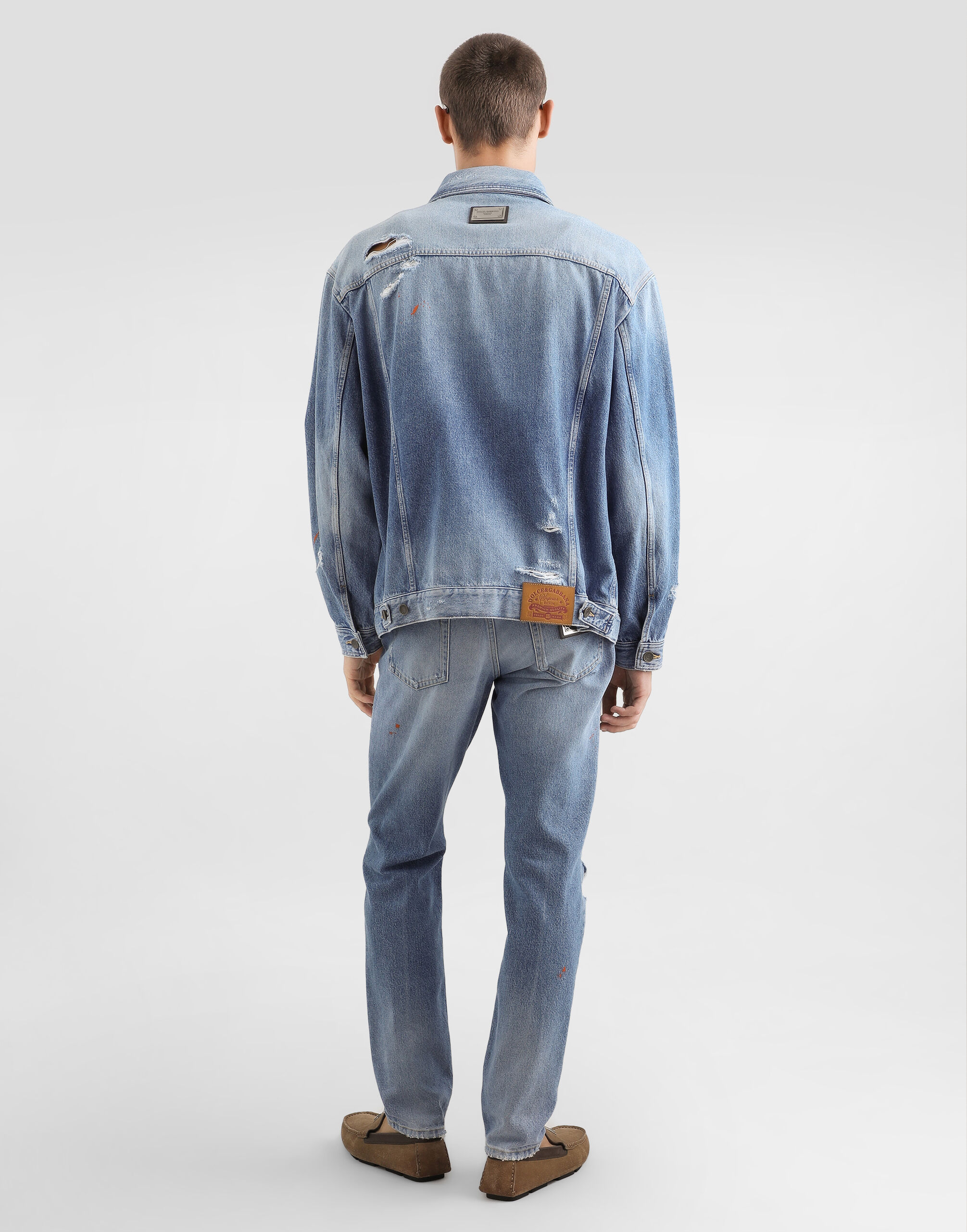 Denim jacket in Multicolor for Men | Dolce&Gabbana®