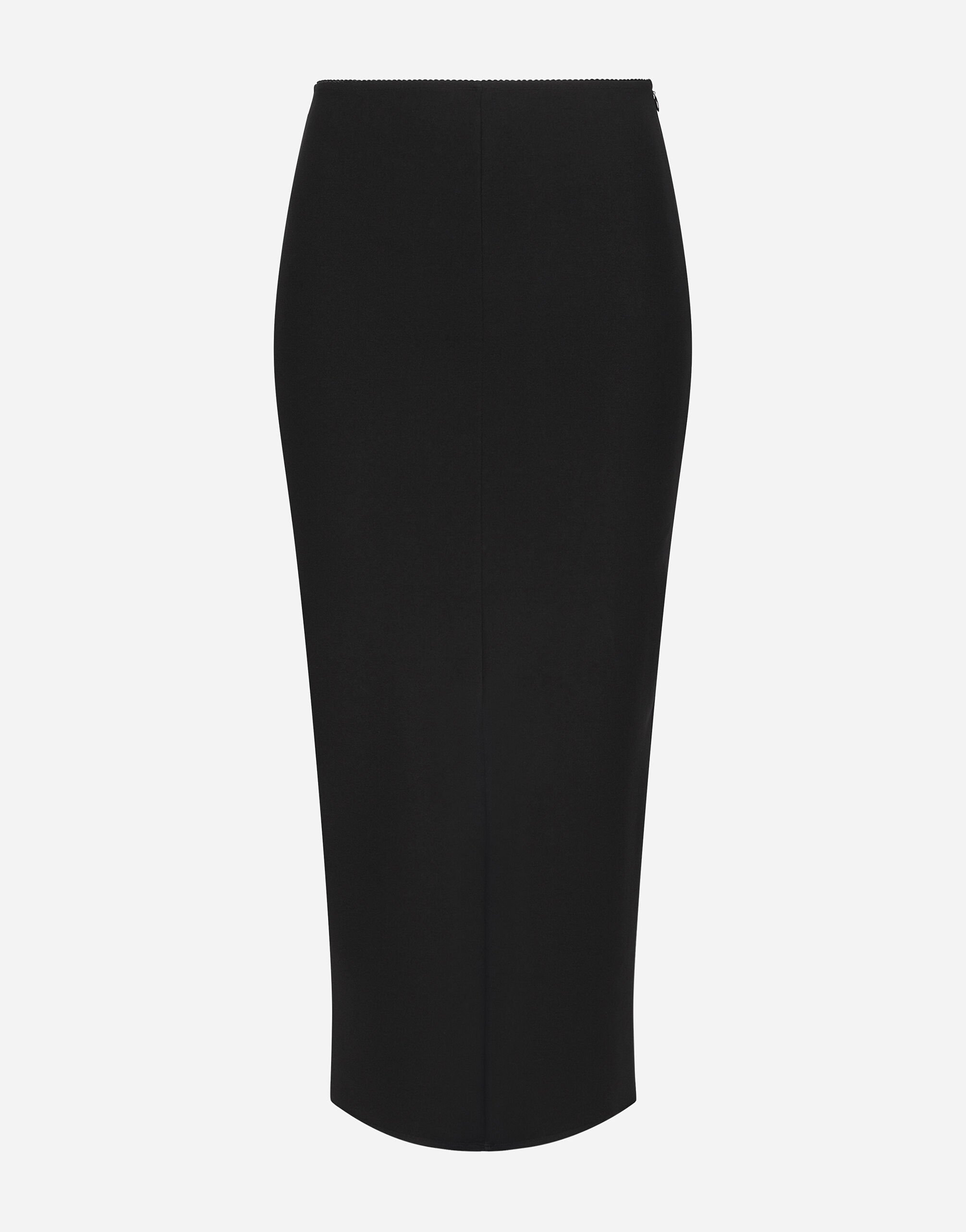 Dolce&Gabbana Jersey full Milano calf-length skirt Black F780MTHLM9J