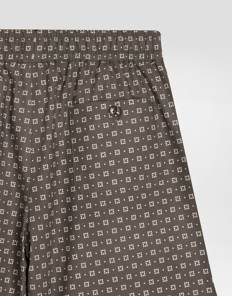 Dolce & Gabbana Bermudas aus Popeline mit Print Mehrfarbig L43Q48FI5LD