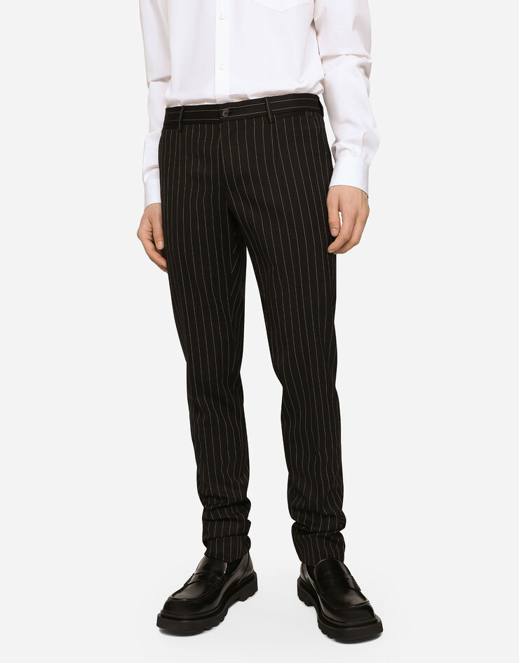 Dolce&Gabbana Double-breasted pinstripe stretch wool Sicilia-fit suit Multicolor GKSLMTFRBC0