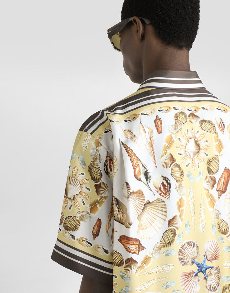 Dolce & Gabbana Printed hawaii silk twill shirt Multicolor G5LG9THI1ZG