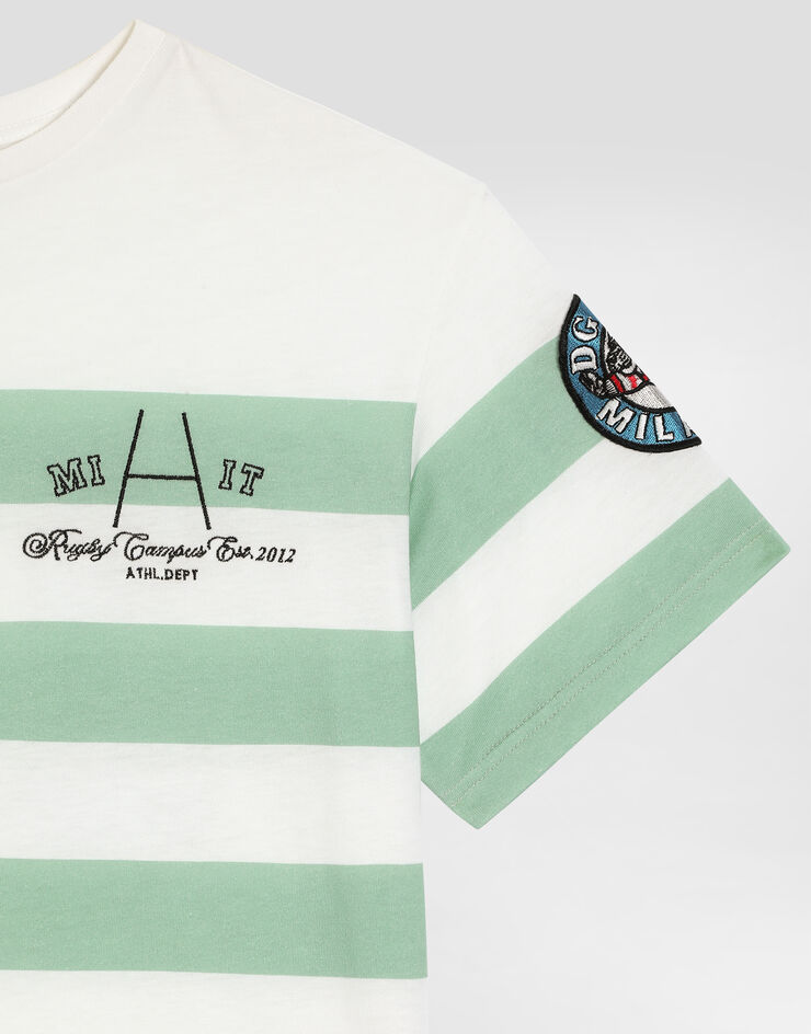 Dolce & Gabbana Jersey t-shirt with military print Multicolor L4JTJWII7JX