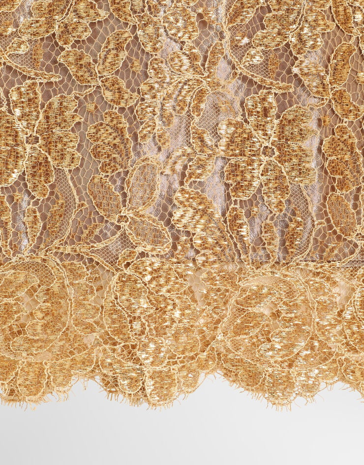 Dolce & Gabbana Lamé lace top Dolce & Gabbana Lamé lace top Gold F7BJ1TILMFJ