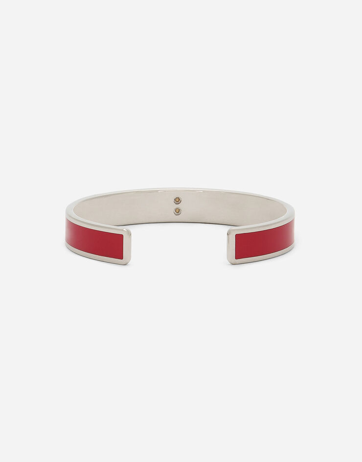 Dolce&Gabbana Rigid enameled bracelet with DG logo Fuchsia WBP6L5W1111