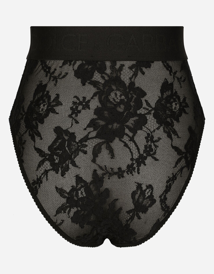 High-waisted lace briefs - DOLCE & GABBANA