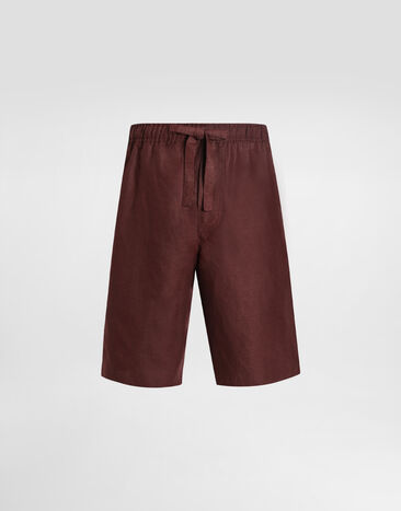 Dolce & Gabbana Linen fabric shorts Multicolor GP10DTFUFNV