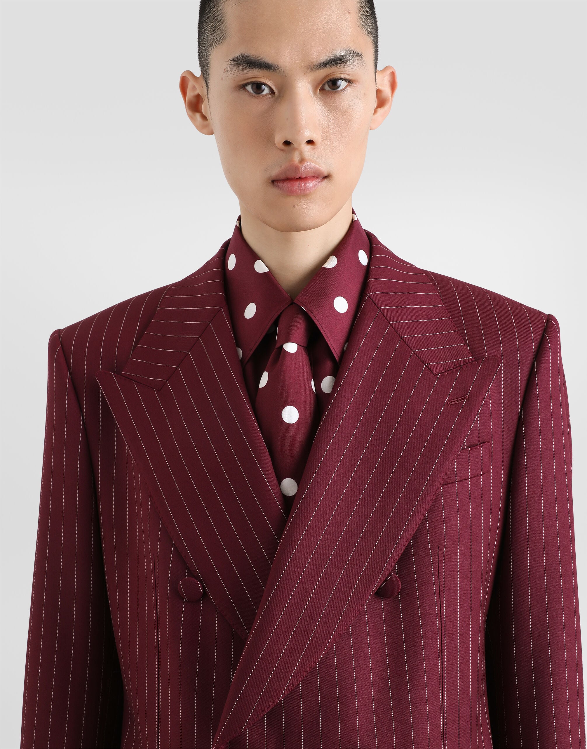 Double-breasted Martini suit in pinstriped wool - thumbnail 4