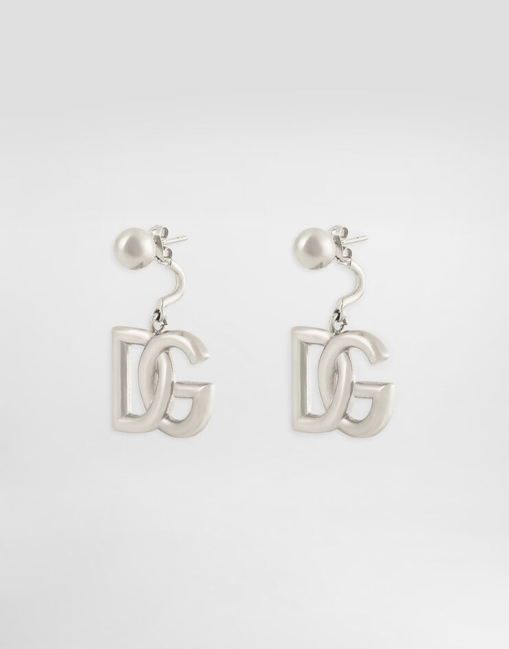 Dolce & Gabbana KIM DOLCE&GABBANA DG 로고 이어링 실버 WEN6P1W1111