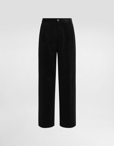 Dolce & Gabbana Velvet trousers Blue GYZLHTFUWFK