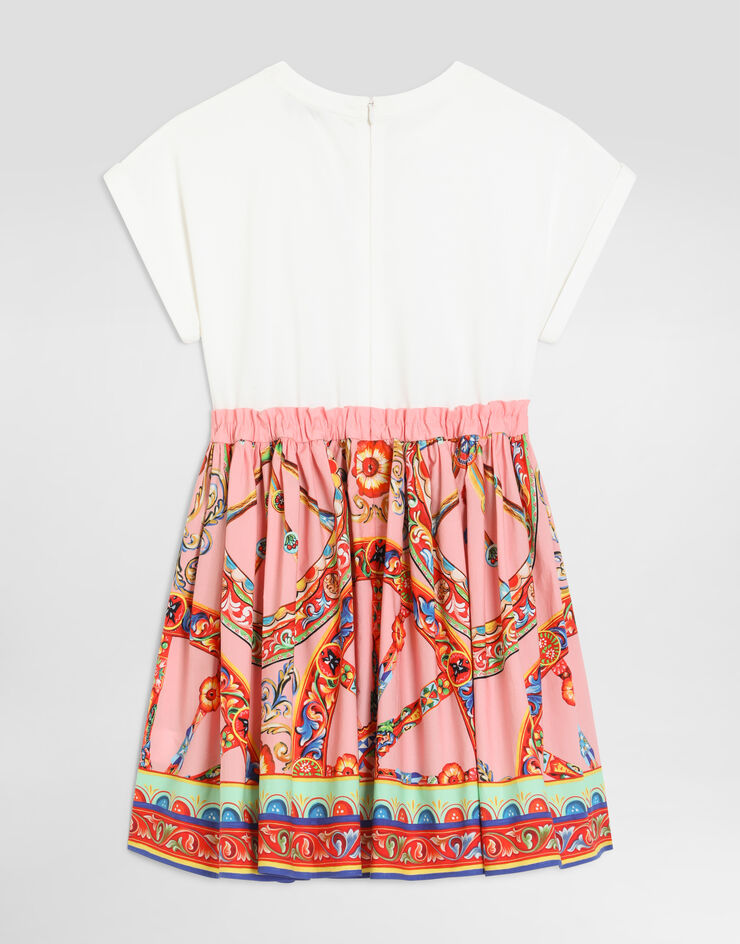 Dolce & Gabbana Carretto-print mix material dress Multicolor L5JDAUG7P5S
