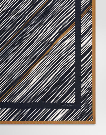 Dolce & Gabbana 70x70 striped silk twill scarf  GQ348EG0TK6