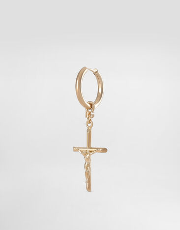 Dolce & Gabbana Single stud earring with “DNA” cross Gold WEQ1D1W1111