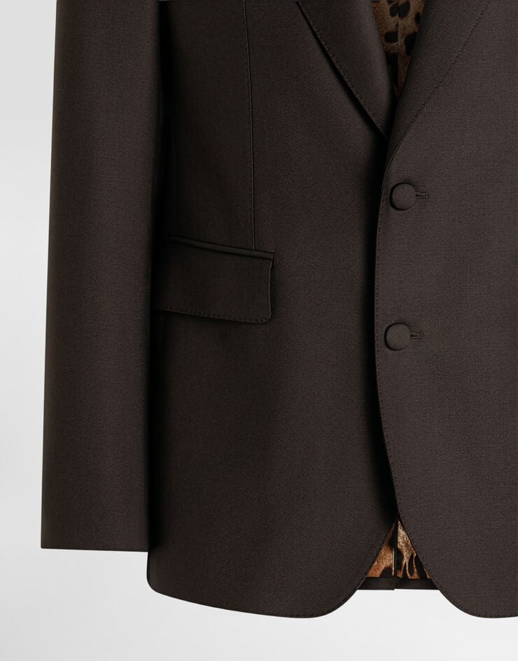 Dolce & Gabbana Single-breasted sicilia light jacket in light wool Dolce & Gabbana Single-breasted sicilia light jacket in light wool Brown G2TV4TFU269