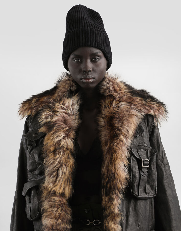 Dolce & Gabbana Lambskin jacket Black F9T59LHULYG