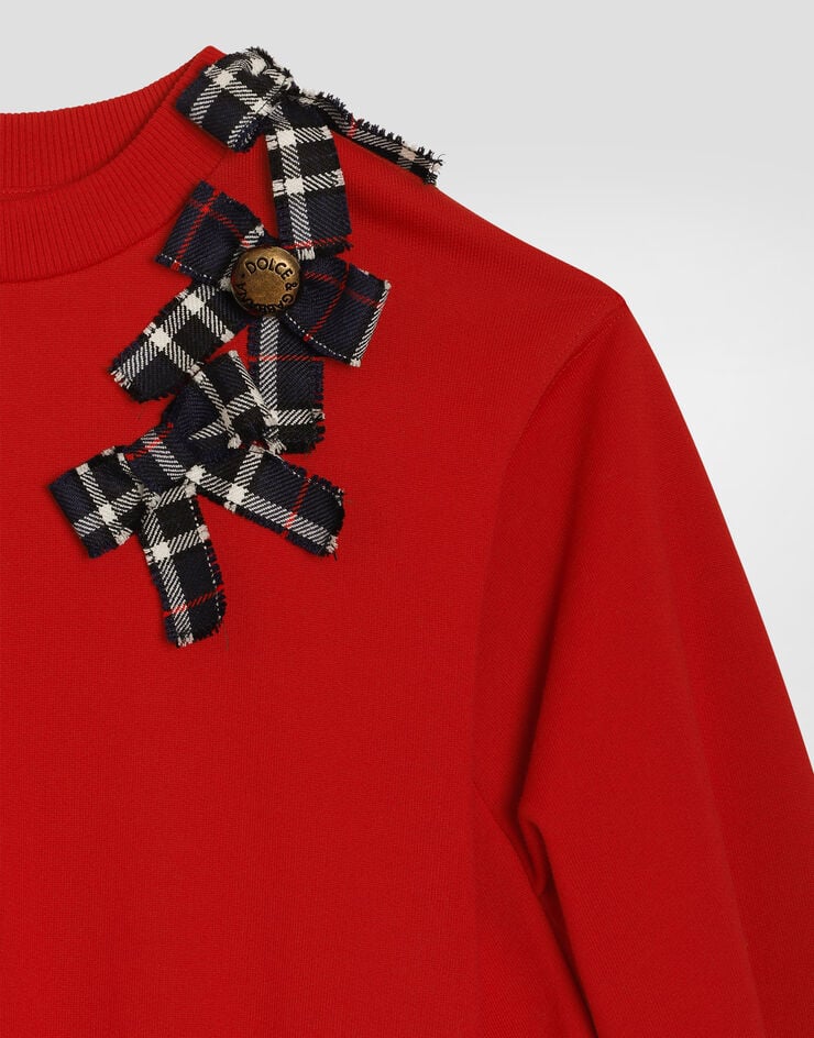 Dolce & Gabbana Cotton sweatshirt with bows  L5JWBSG7P6W