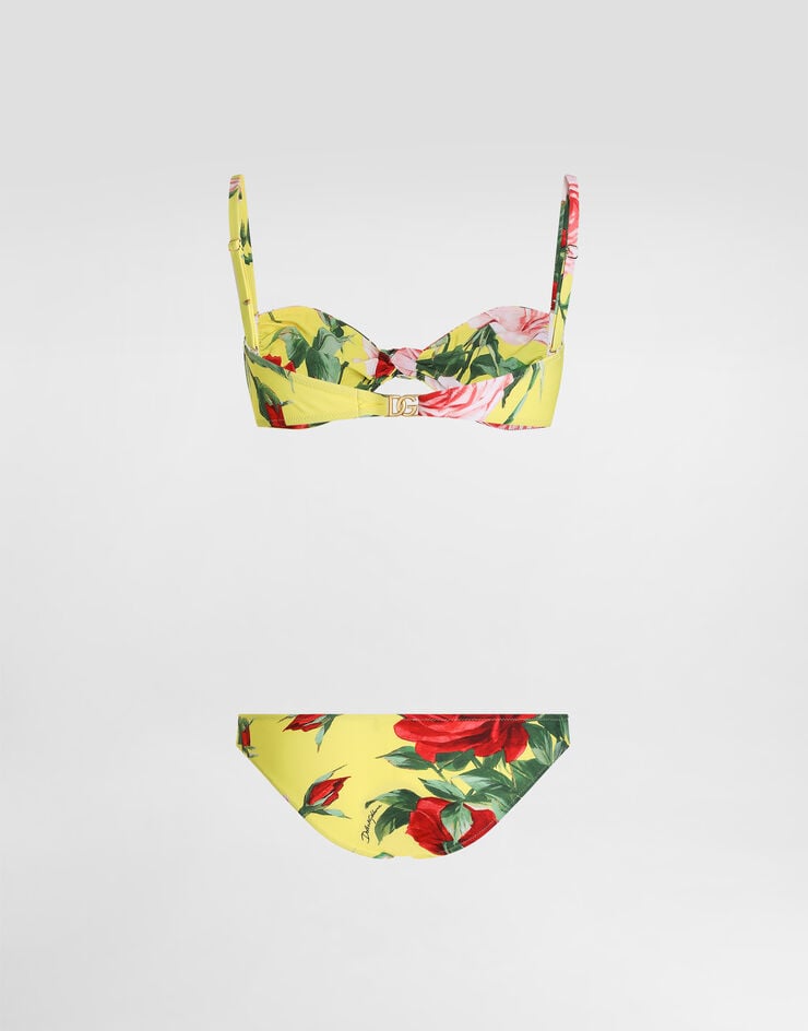 Dolce & Gabbana Bandeau-Bikini Blumenbouquet-Print Drucken O8A05JFSG9T
