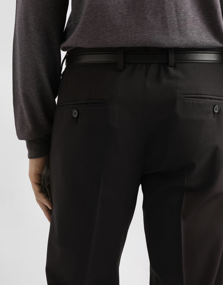 Dolce & Gabbana Bi-stretch wool canvas trousers Grey GY7BMTFUBGB