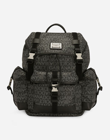 Dolce & Gabbana Coated jacquard backpack Black BM2331A8034