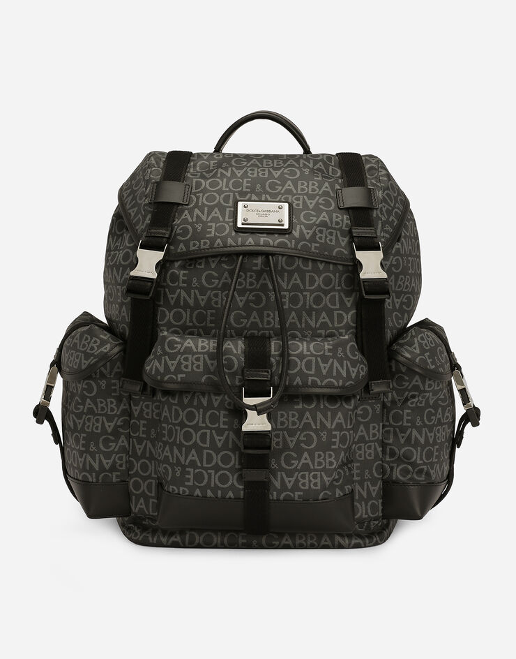 Dolce&Gabbana Coated jacquard backpack Multicolor BM2228AJ705