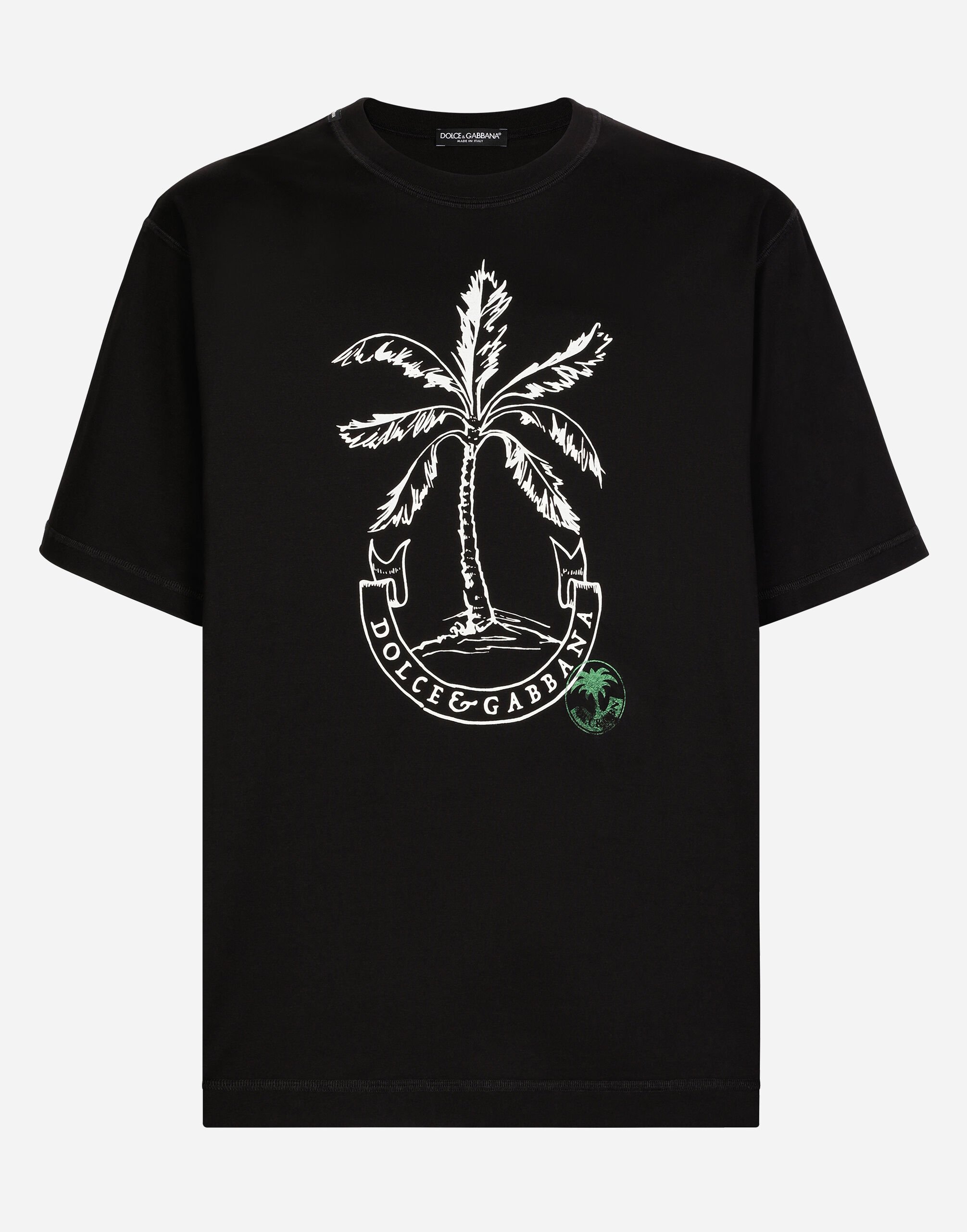 Dolce & Gabbana Short-sleeved banana-tree-print T-shirt Print G5IF1THI1QA