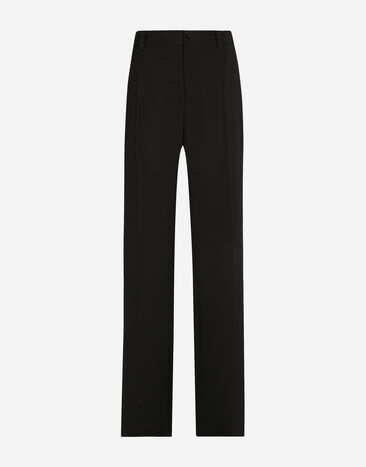 Dolce&Gabbana High-waisted flared woolen pants Black FTC18TFU21E