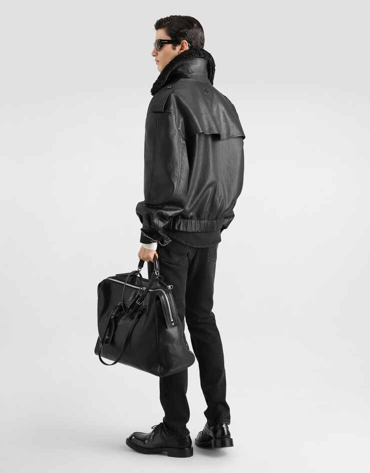 Dolce & Gabbana جاكيت من جلد ماعز Dolce & Gabbana جاكيت من جلد ماعز أسود G9CHZLHUL19