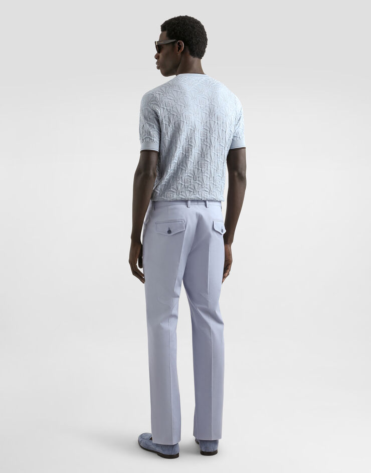 Dolce & Gabbana Cotton gabardine cargo trousers Azure GP13MZFUFNV