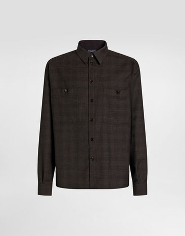 Dolce & Gabbana Glen plaid saxony shirt  G5PE5TFQZA7