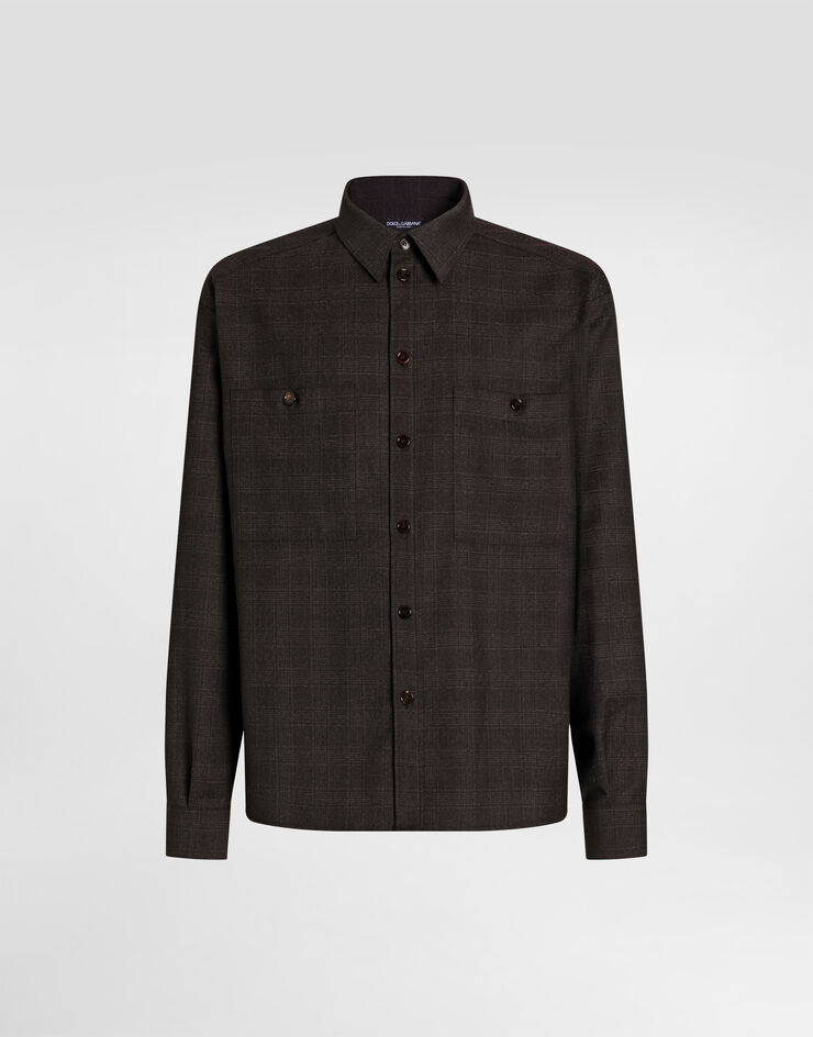 Dolce & Gabbana Glen plaid saxony shirt Dolce & Gabbana Glen plaid saxony shirt G5PE5TFQZA7