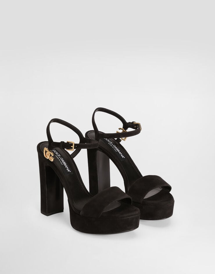 Dolce & Gabbana Suede platform sandals Black CR2027A1275