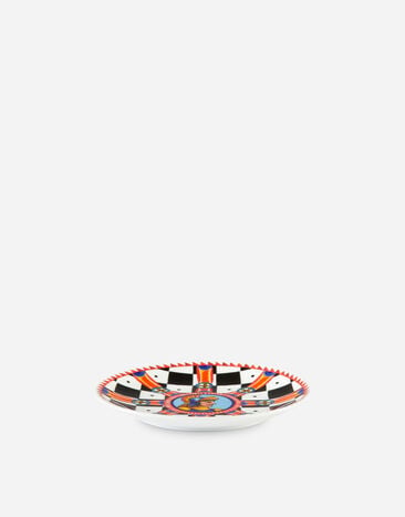 Dolce & Gabbana Set 2 Porcelain Dessert Plates Multicolor TC0S03TCA13