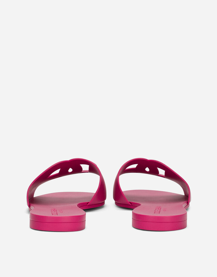 Dolce & Gabbana Badepantolette aus Gummi Fuchsia CW2215AN994