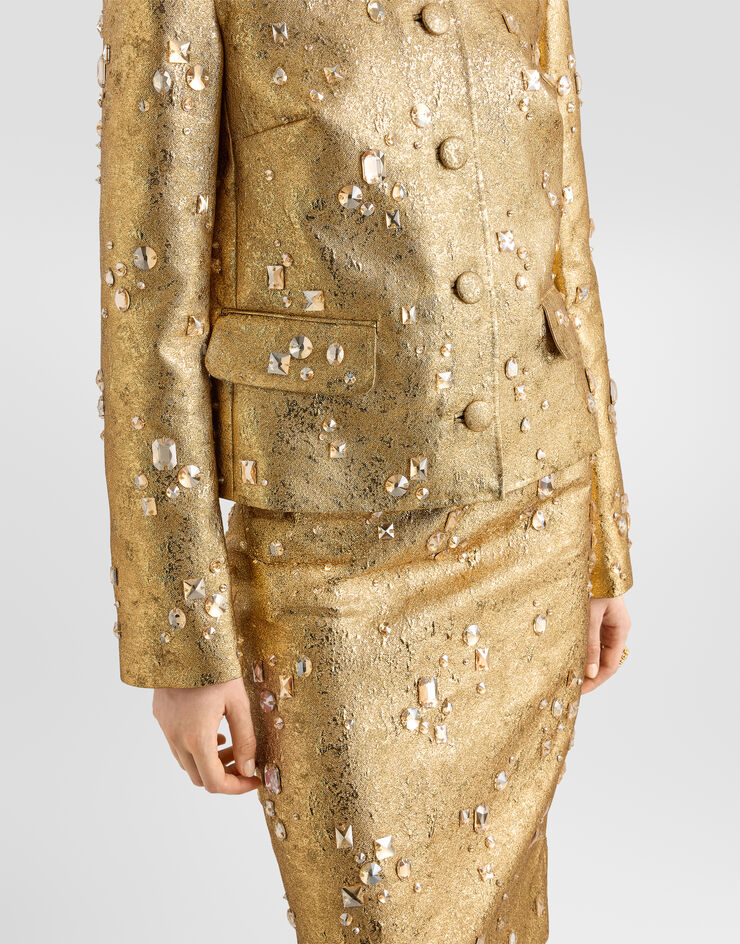 Dolce & Gabbana Jacquard jacket with embroidery Dolce & Gabbana Jacquard jacket with embroidery Multicolor F27JRZGDD0V