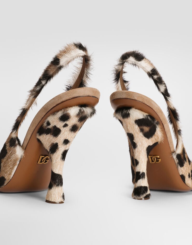 Dolce & Gabbana Leo kid leather slingback Dolce & Gabbana Leo kid leather slingback Multicolor CG1048A0409