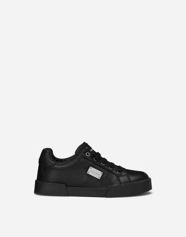 Dolce & Gabbana Zapatilla Portofino Light en piel de becerro Negro DA5111A3444