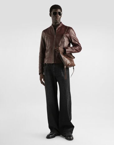Dolce & Gabbana Lambskin nappa leather jacket Purple G9BWMLHULYV