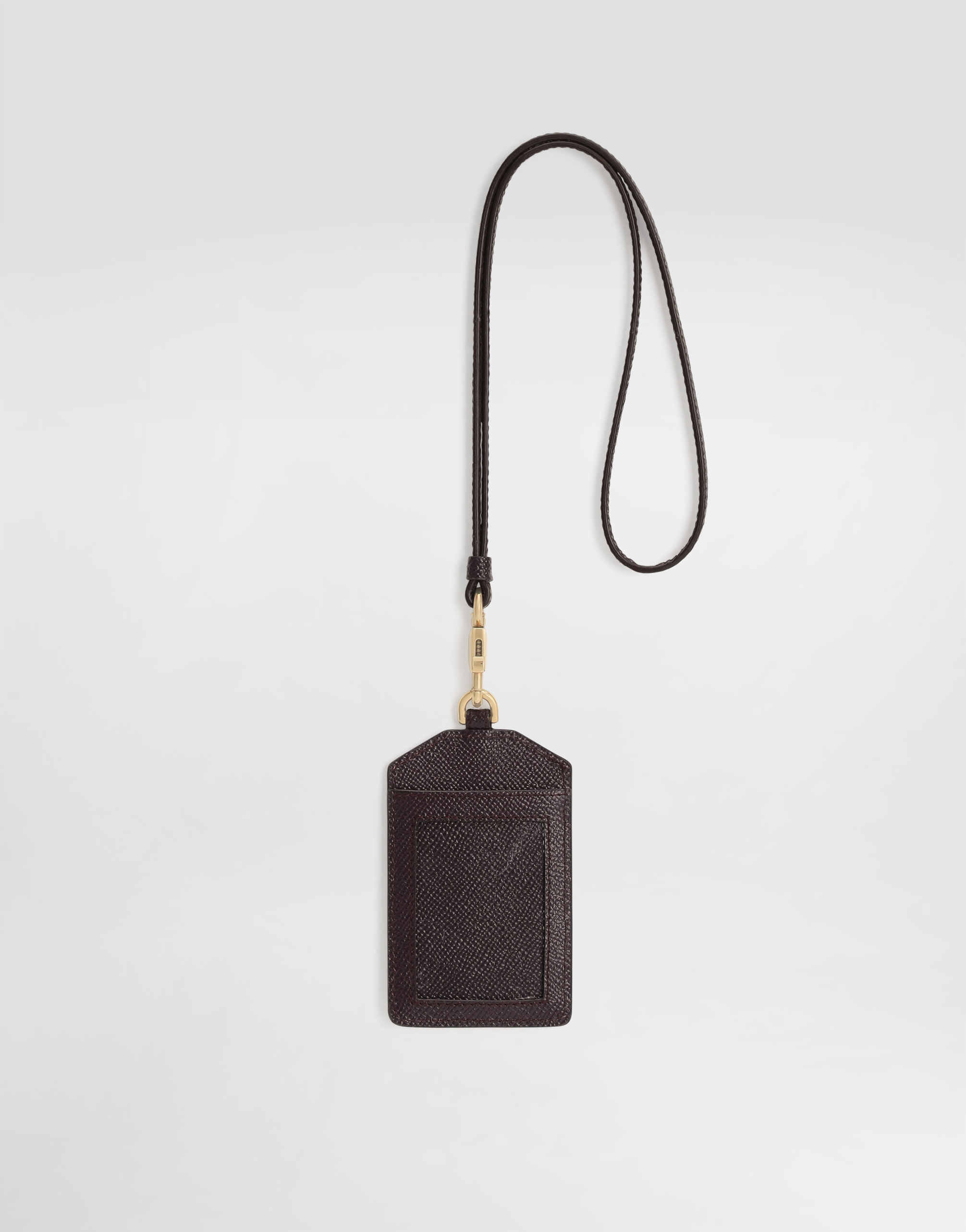 Dauphine calfskin keychain with plate in Bordeaux for Women