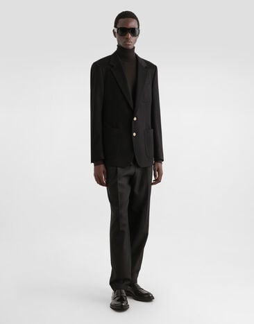 Dolce & Gabbana Single-breasted portofino cashmere jacket Black G2PT9TGK248