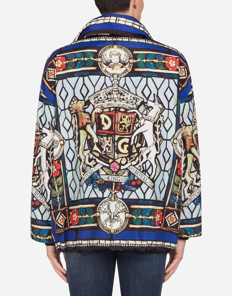 Dolce & Gabbana NYLON JACKET WITH STAINED GLASS WINDOW STYLE PRINT MULTICOLORED G9QW9TG7VDL