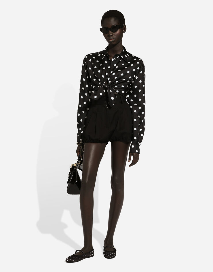 Dolce & Gabbana 棉质灯笼短裤 黑 FTBUQTFUFJR