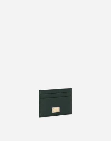 Dolce & Gabbana Dauphine calfskin card holder Green BI0330A1001