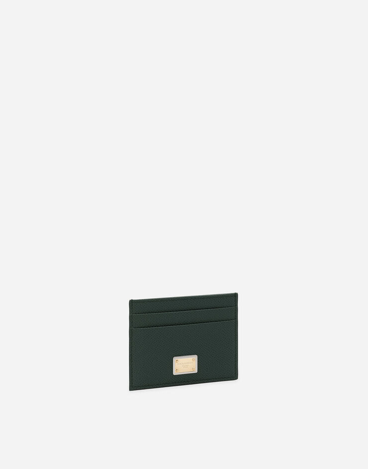 Dolce & Gabbana Dauphine calfskin card holder Green BI0330A1001
