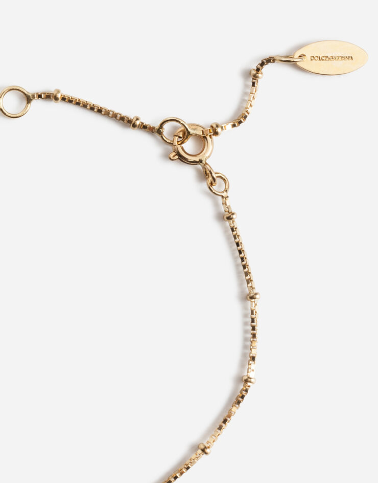 Dolce & Gabbana Pulsera con colgante de corazón Oro Amarillo WBEJ4GW0001