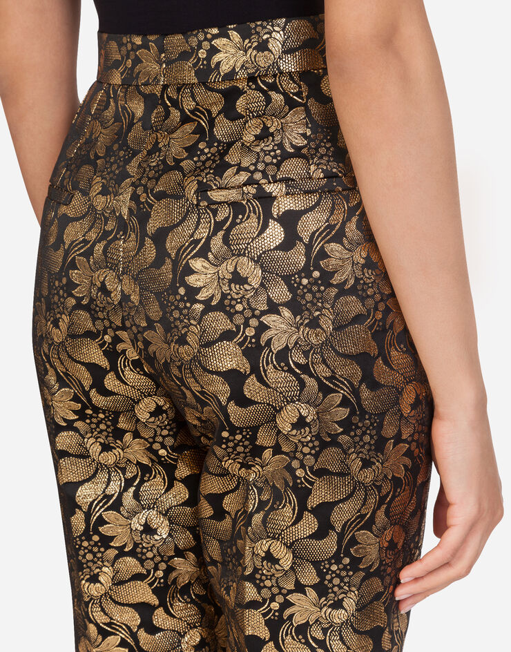 Dolce & Gabbana LUREX FLORAL JACQUARD PANTS MULTICOLORE FTAM2THJMG8